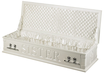 Britannia casket white full lid