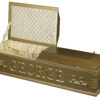 Britannia casket split lid gold open