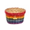 Rainbow oval ashes casket